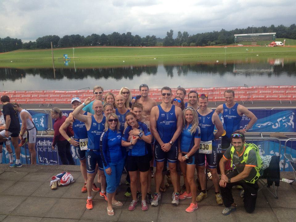 ONE Triathlon RDS athletes together beside a race venue